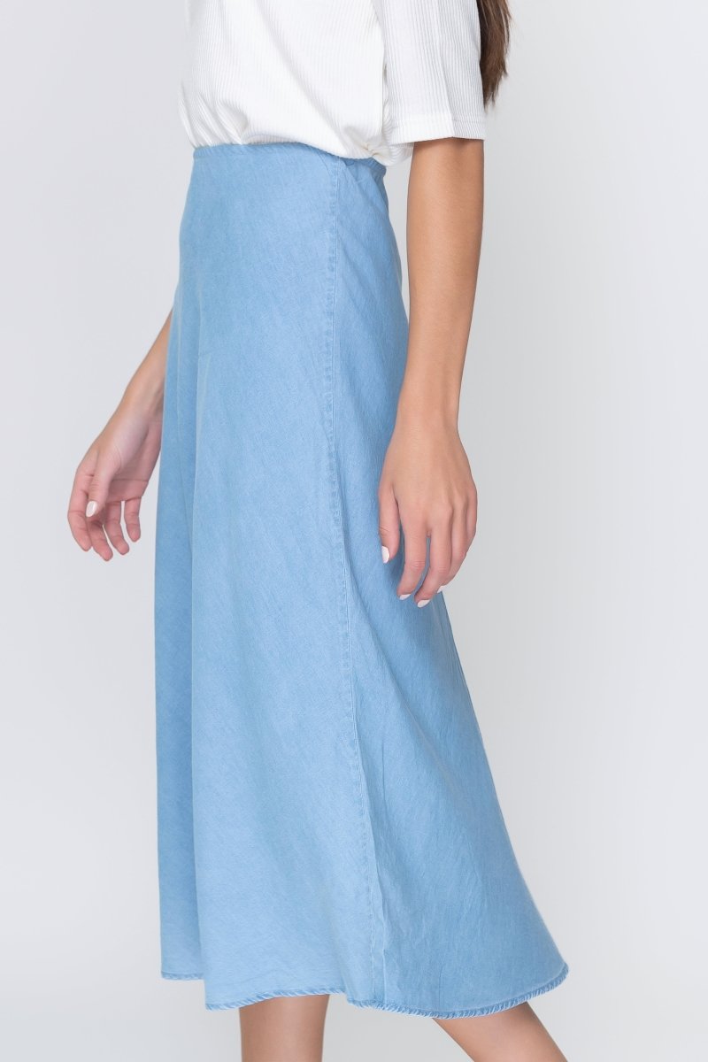 Dakota Skirt (Chambray) - Glamourous Grace