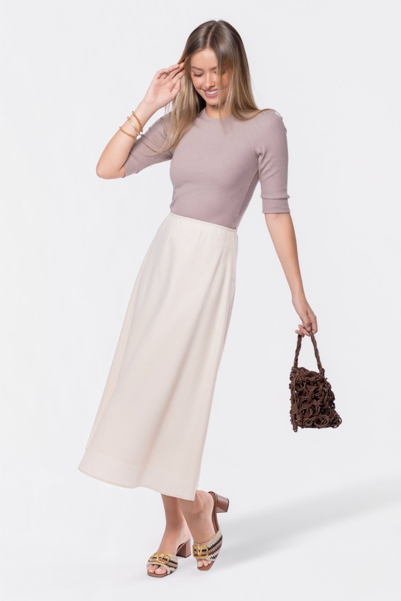 Dakota Skirt (Ivory Solid) - Glamourous Grace