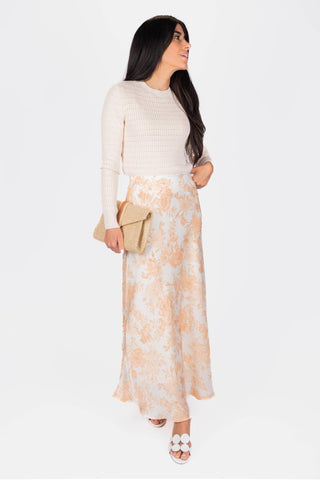 Dakota Skirt (Ivory/Peach)