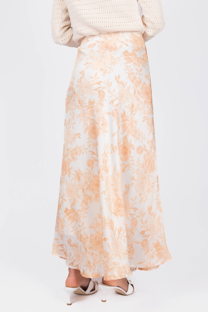 Dakota Skirt (Ivory/Peach) - Glamourous Grace