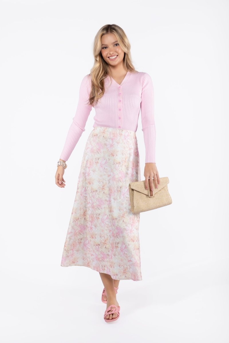 Dakota Skirt (Peach/Pink) - Glamourous Grace