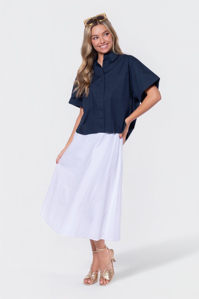 Dakota Skirt (White Solid) - Glamourous Grace