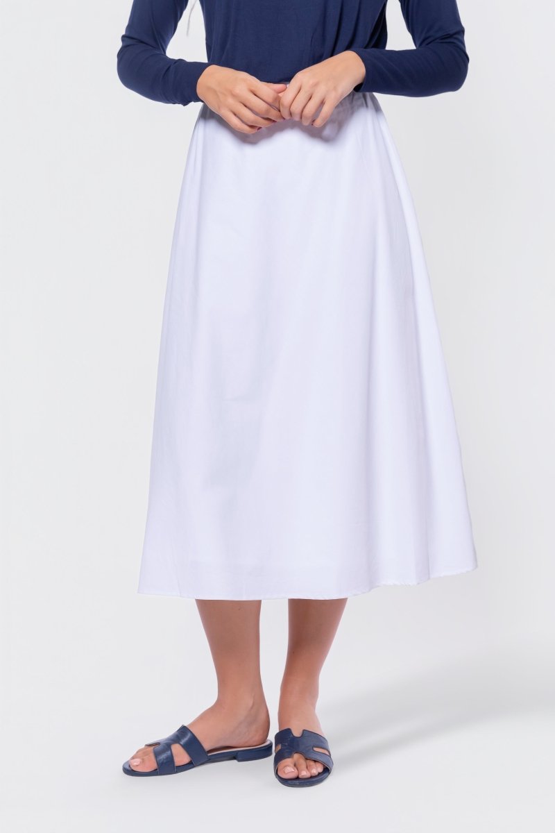 Dakota Skirt (White Solid) - Glamourous Grace
