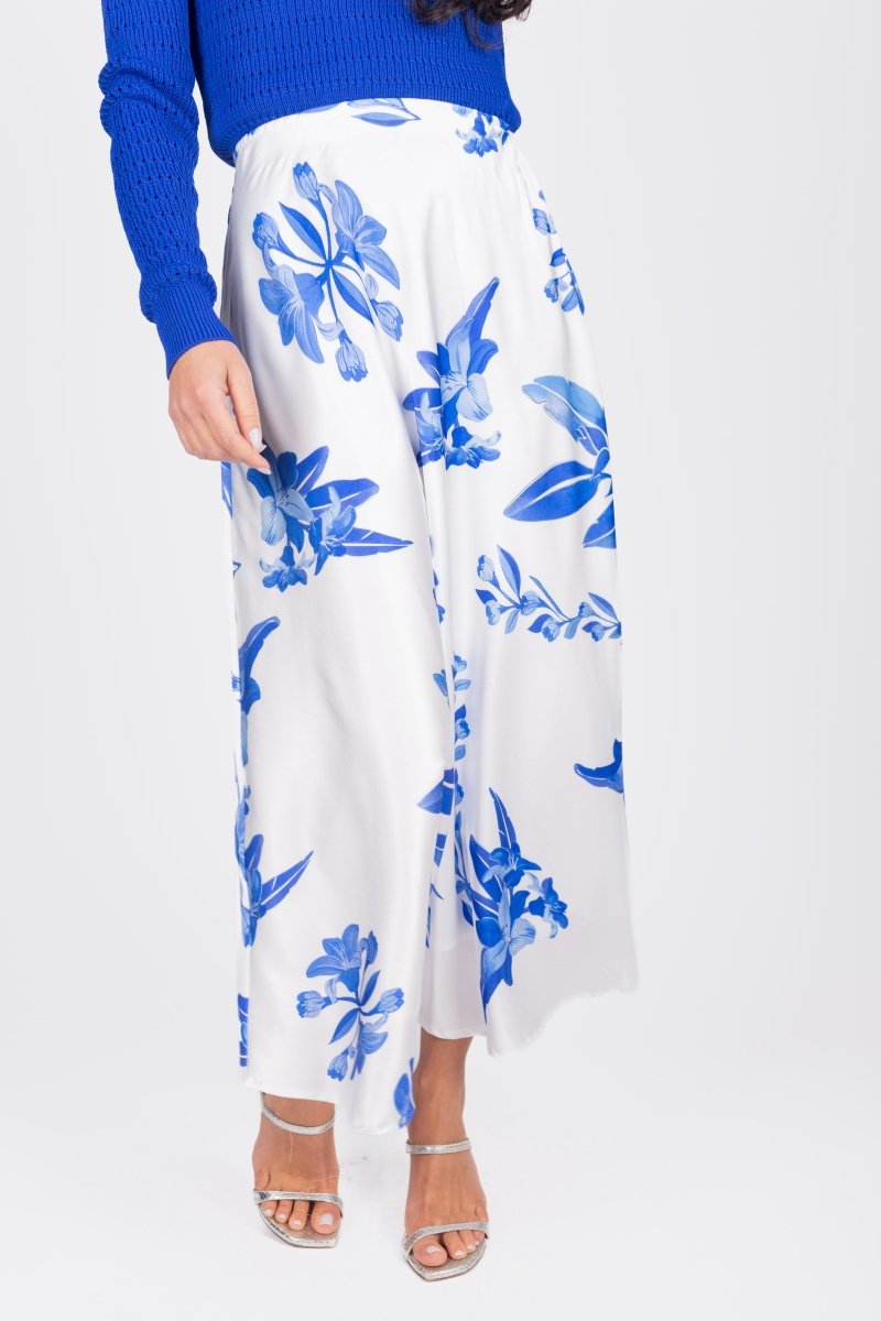 Dakota Skirt (White/Blue) - Glamourous Grace
