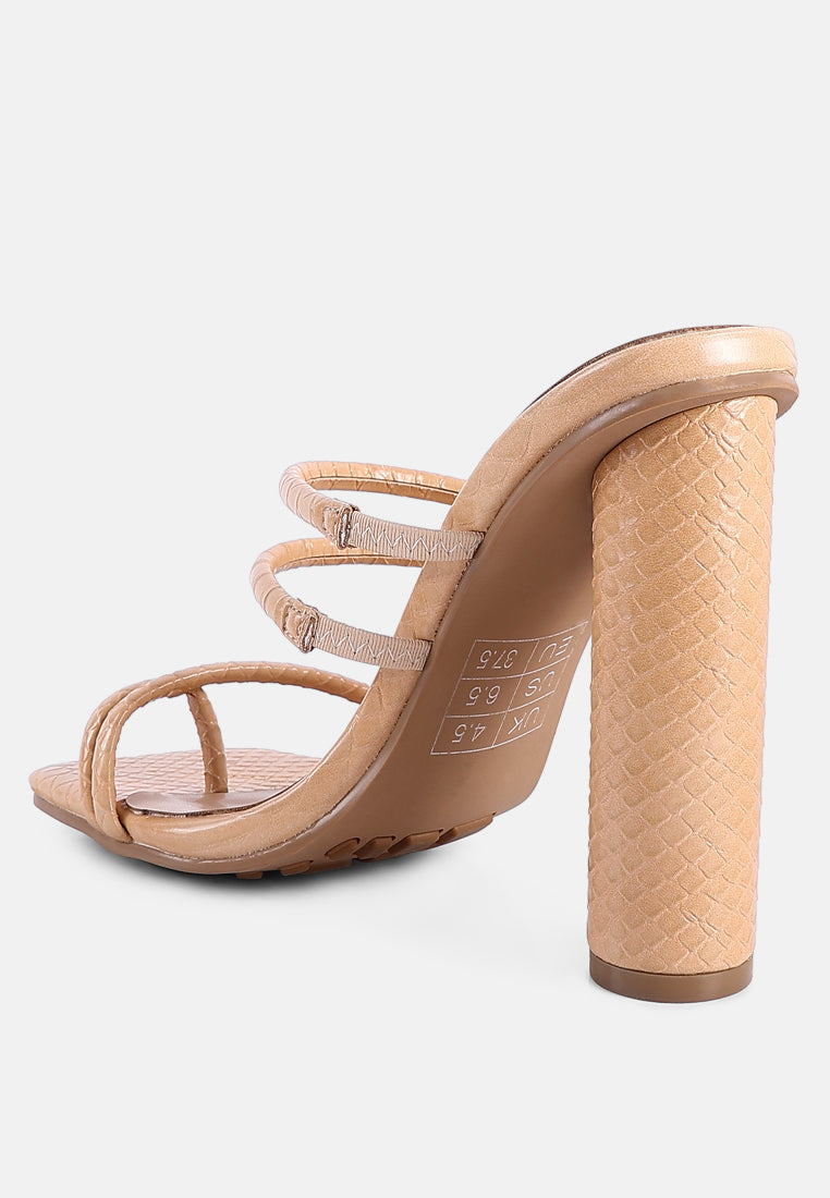 Dandelion High Block Heeled Croc Sandals - Glamourous Grace