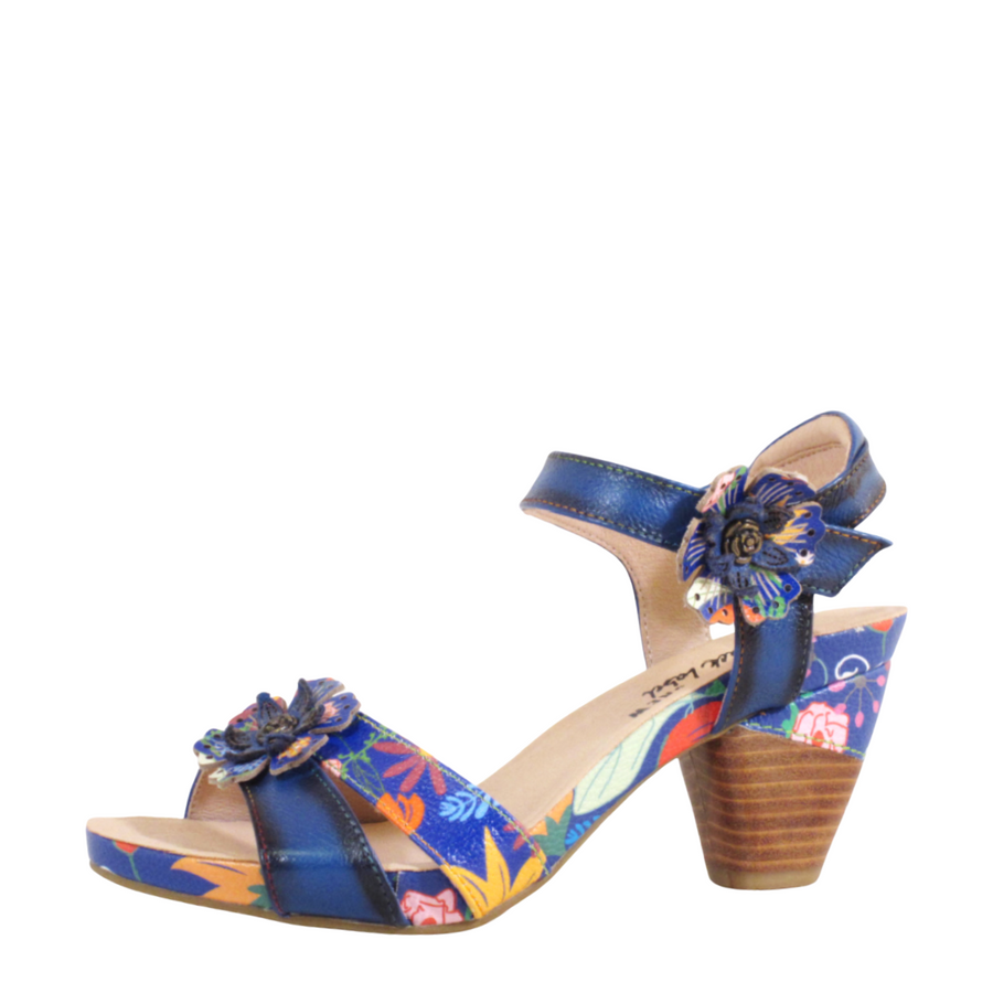 Daphne Retro Floral Heels - Glamourous Grace