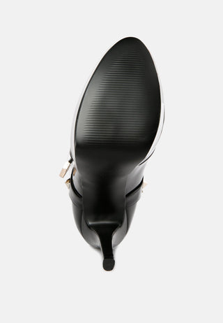 Daphne Stiletto Heeled Mid Calf Boots - Glamourous Grace