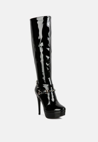 Daphne Stiletto Heeled Mid Calf Boots - Glamourous Grace