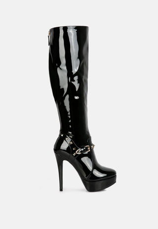 Daphne Stiletto Heeled Mid Calf Boots - Glamourous Grace