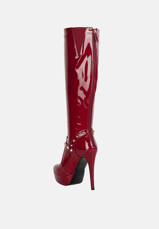 Daphne Stiletto Heeled Mid Calf Boots - Glamourous Grace