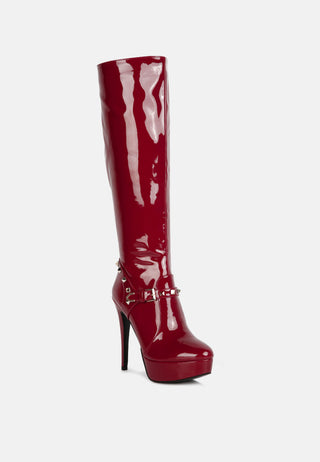 Daphne Stiletto Heeled Mid Calf Boots - Glamourous Grace