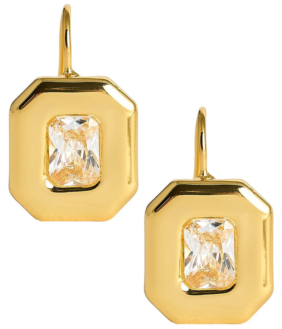 Darby Hook Back Bezel - 18k Gold Plated - Darby Clark Collection - Glamourous Grace