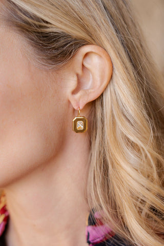 Darby Hook Back Bezel - 18k Gold Plated - Darby Clark Collection - Glamourous Grace