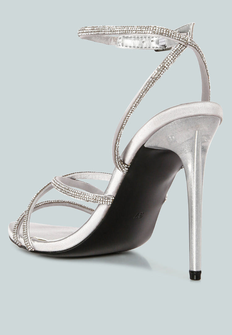 Dare Me Rhinestone Embellished Stiletto Sandals
