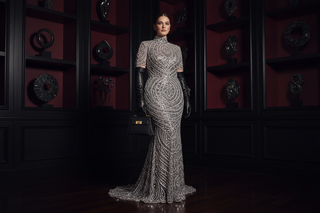 Dark Moody Silver Gown Landscape