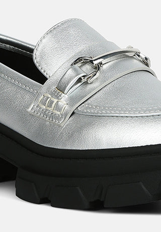 Darlina Metallic Platform Loafers