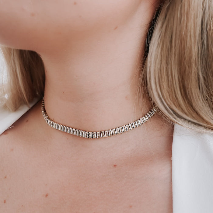 Dazed In Diamonds Choker Necklace - WATERPROOF - Glamourous Grace