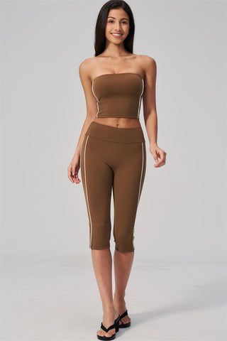 The Breathe Tube Top Capri Leggings 2-Piece Set