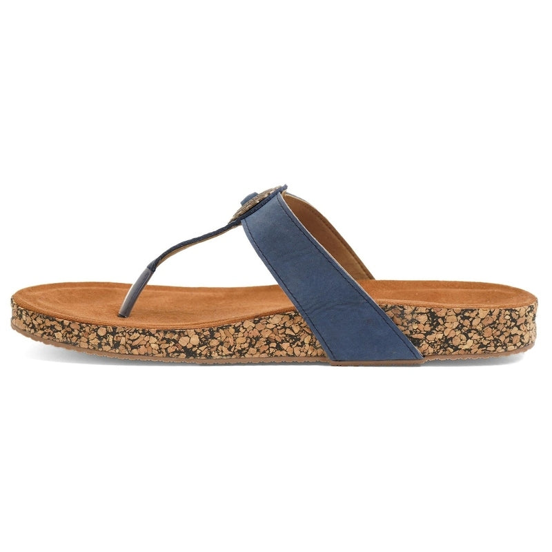 Delia - Blue Cork Sandals - Glamourous Grace