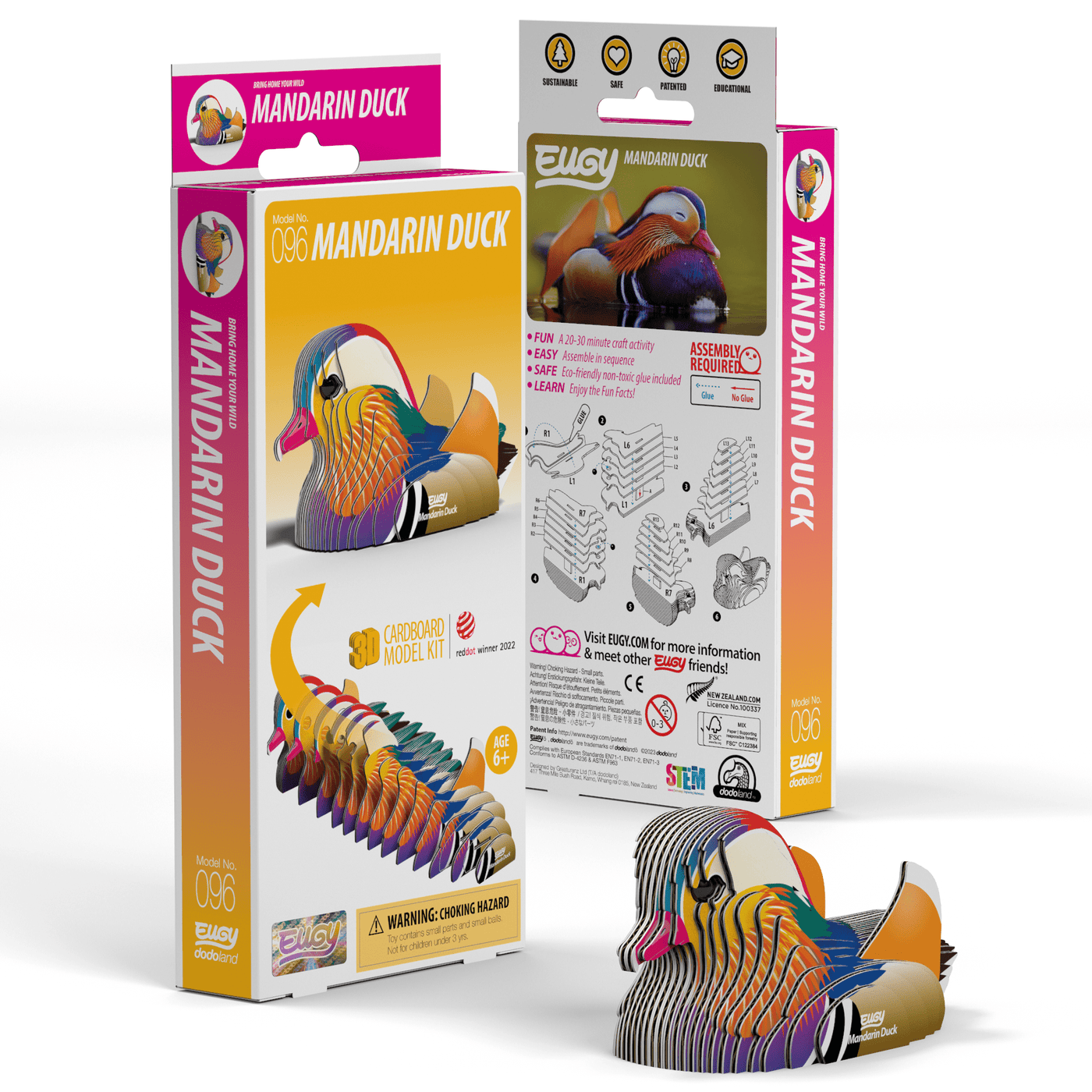 EUGY Mandarin Duck 3D Puzzle