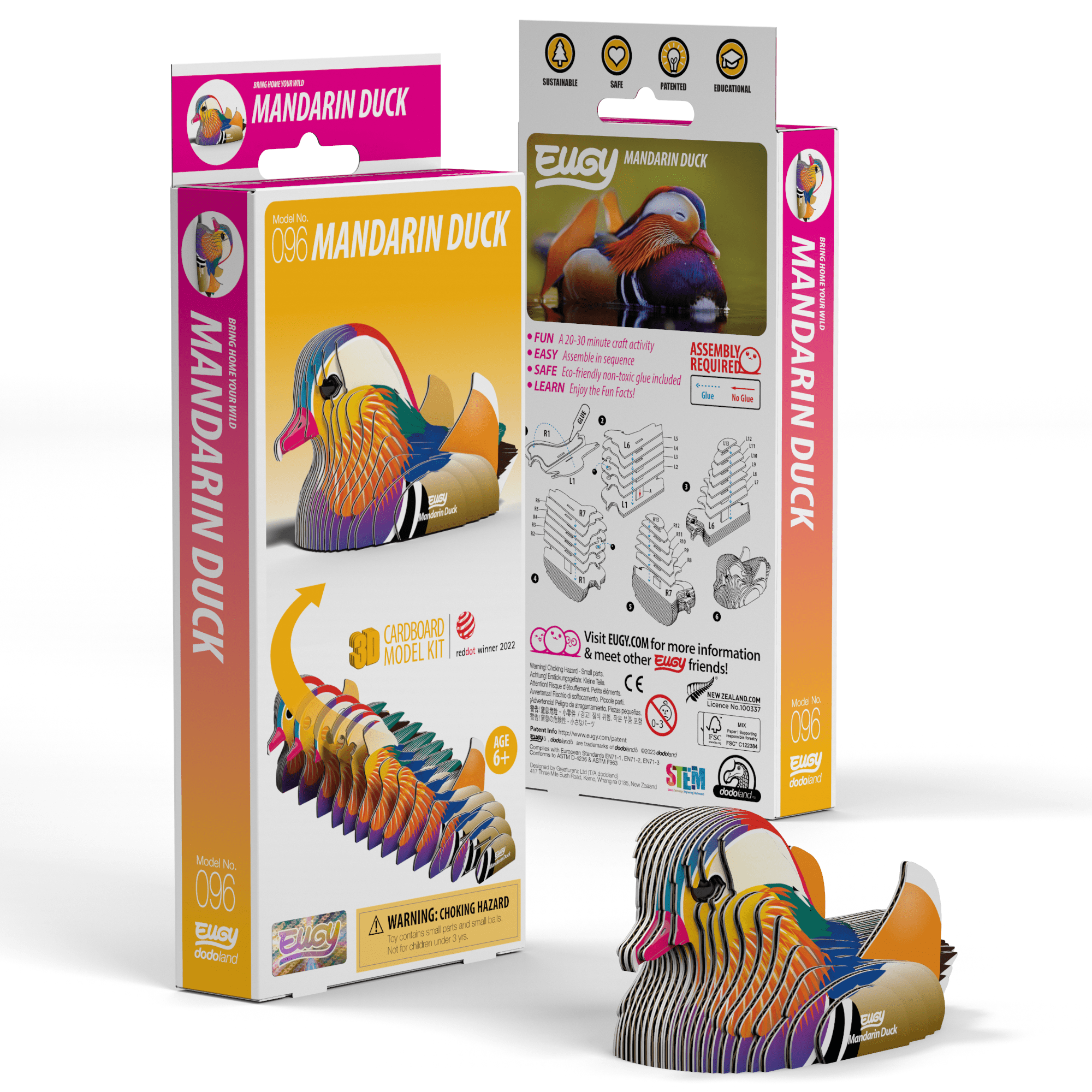 EUGY Mandarin Duck 3D Puzzle