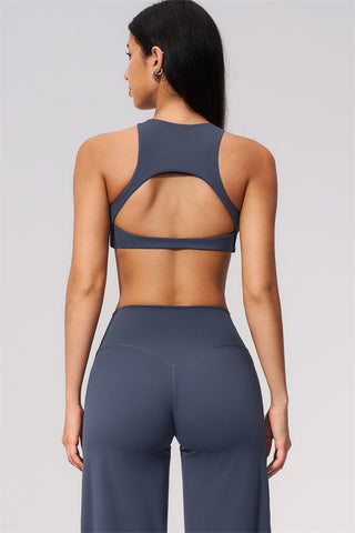 The Twirl Open Back Sports Bra Straight Leg Pants 2-Piece Set