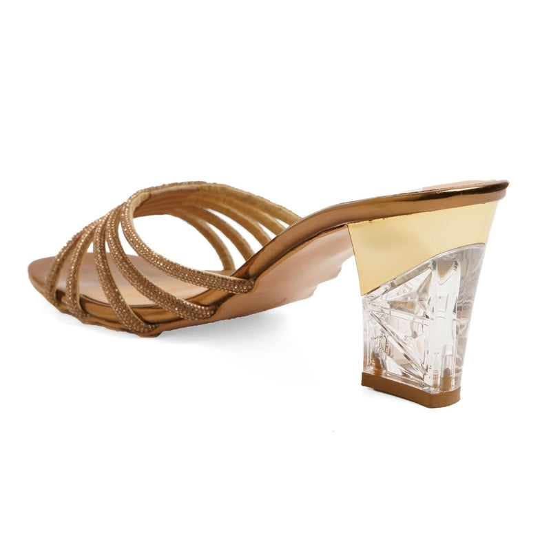Solara - Bronz Block Heels - Glamourous Grace