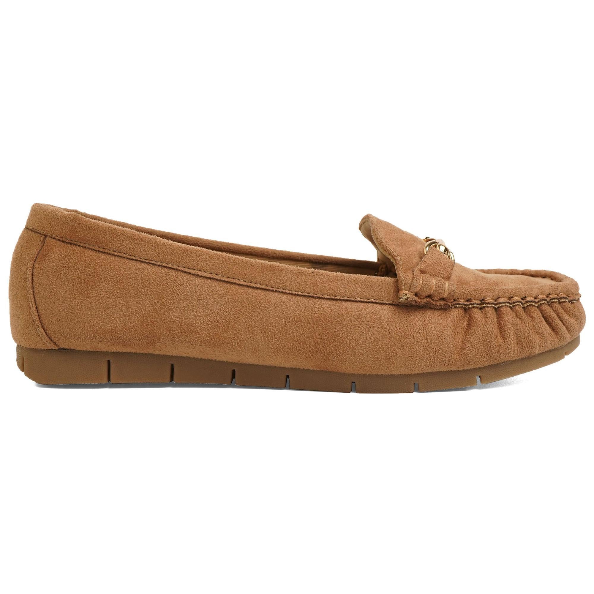 Maribel- Tan Loafers - Glamourous Grace