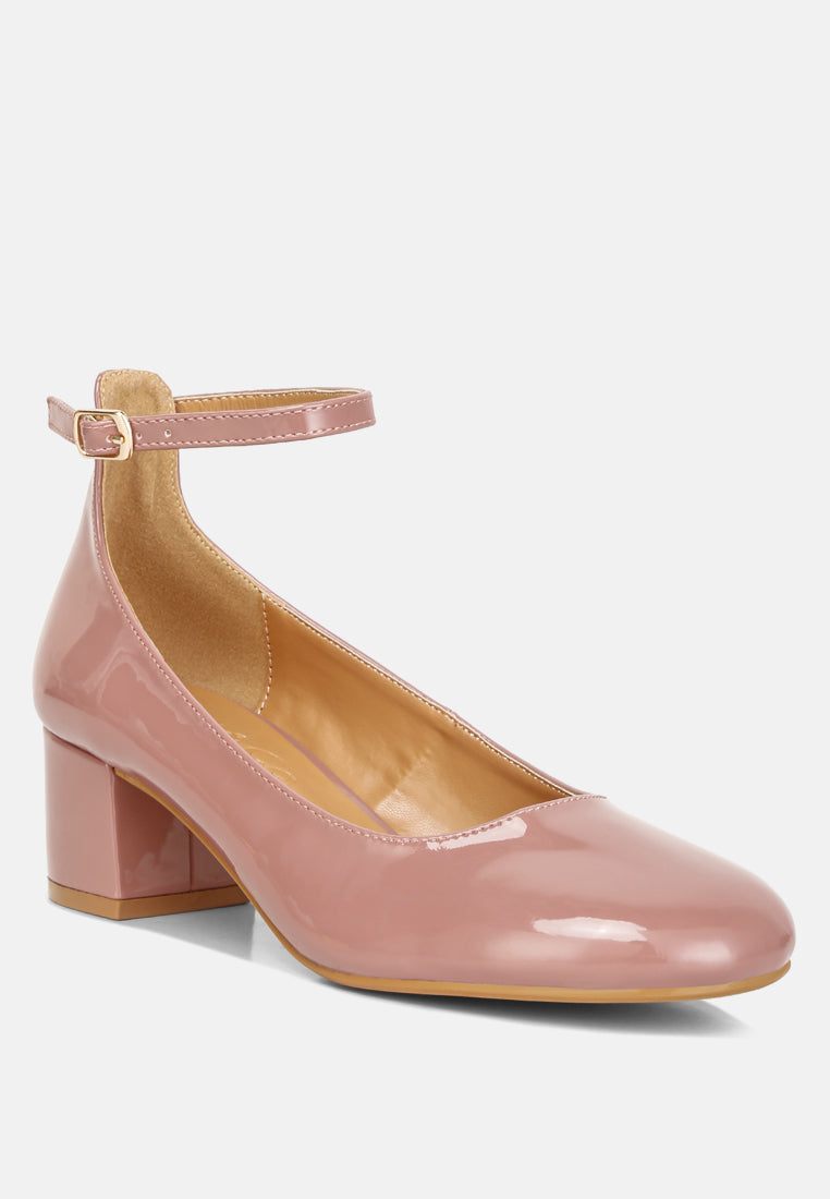 Debbie Ankle Strap Low Block Heel Sandals - Glamourous Grace