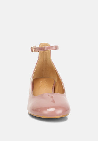 Debbie Ankle Strap Low Block Heel Sandals - Glamourous Grace