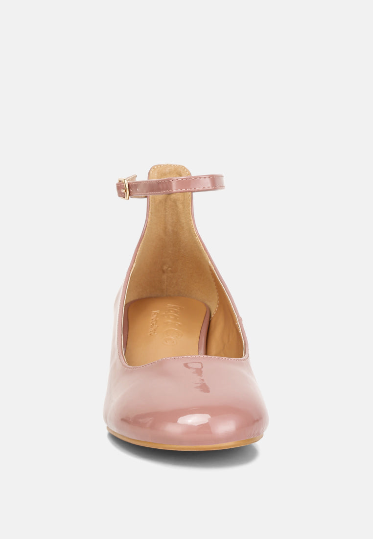 Debbie Ankle Strap Low Block Heel Sandals - Glamourous Grace