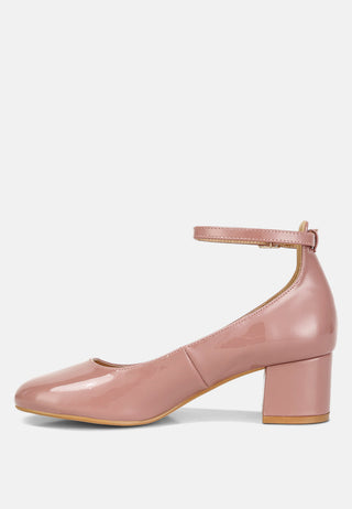 Debbie Ankle Strap Low Block Heel Sandals - Glamourous Grace