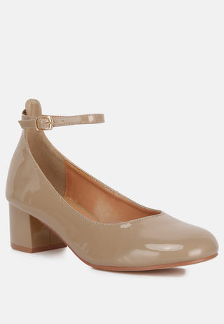 Debbie Ankle Strap Low Block Heel Sandals - Glamourous Grace