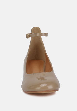 Debbie Ankle Strap Low Block Heel Sandals - Glamourous Grace