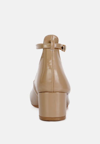 Debbie Ankle Strap Low Block Heel Sandals - Glamourous Grace