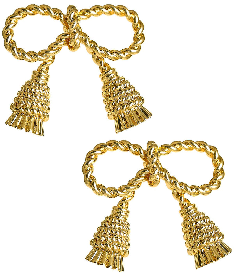 Delaney Tassel Stud Earring - 18k Gold Plated - Glamourous Grace