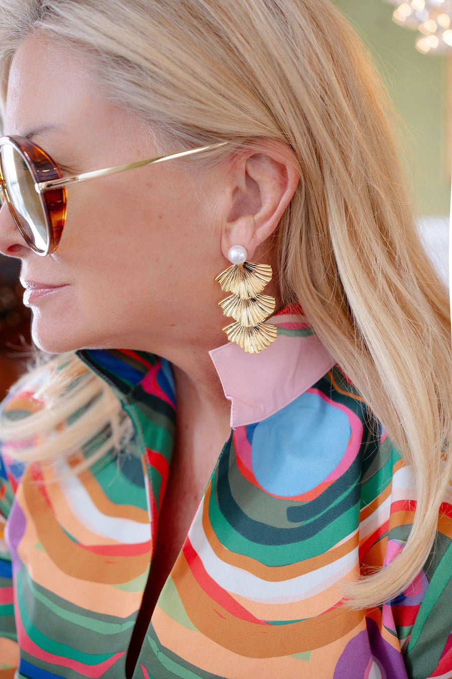 Delilah Fan Earring - Glamourous Grace