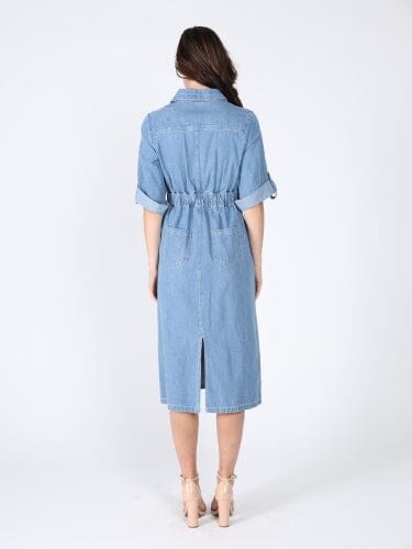 Denim Collar V-Veck Dress - Glamourous Grace