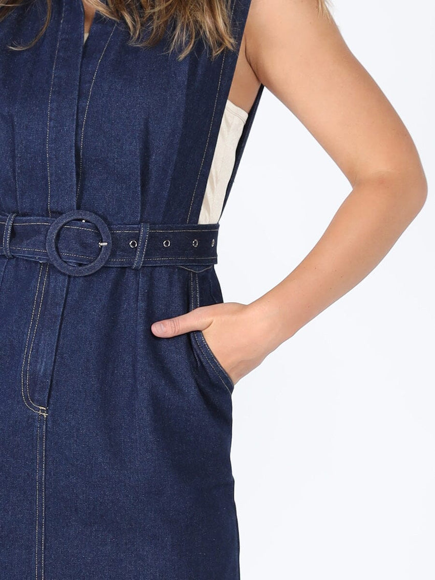 Denim sleeveless dress