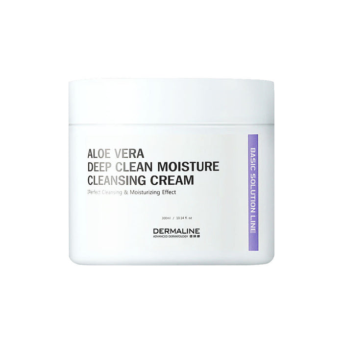 DERMALINE Aloe Vera Deep Clean Moisture Cleansing Cream 300ml - Glamourous Grace
