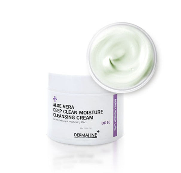 DERMALINE Aloe Vera Deep Clean Moisture Cleansing Cream 300ml - Glamourous Grace