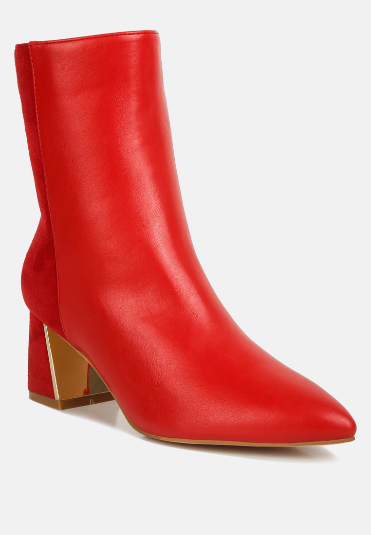 Desire Suede Back Panel High Ankle Boots - Glamourous Grace