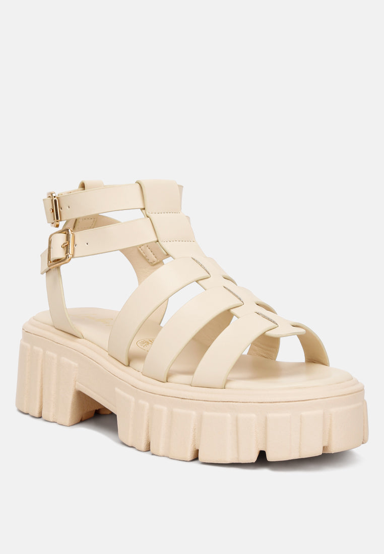 Dewey Recycled Faux Leather Gladiators - Glamourous Grace
