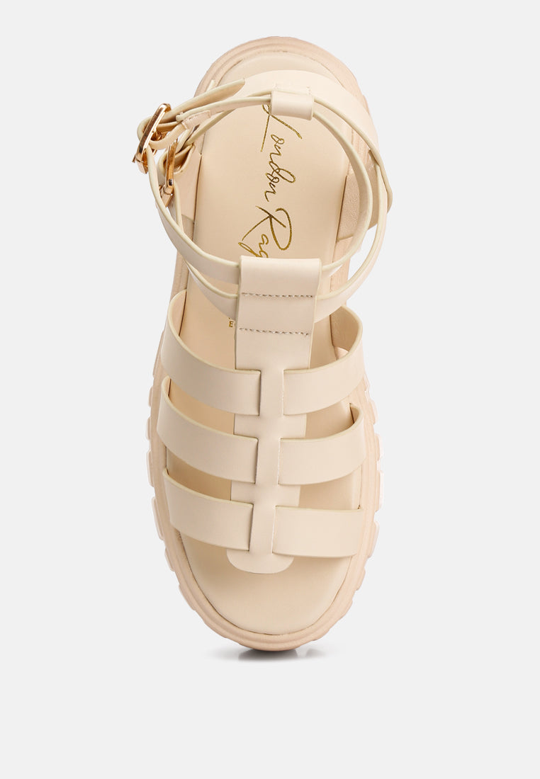 Dewey Recycled Faux Leather Gladiators - Glamourous Grace