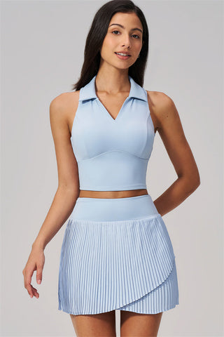 The Ziv Polo Crop Top Tennis Dress 2-Piece Set