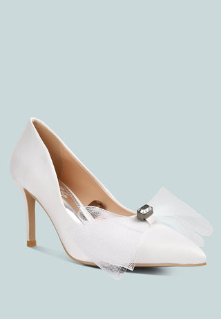 Odette Diamante Embellished Bow Stiletto Pumps