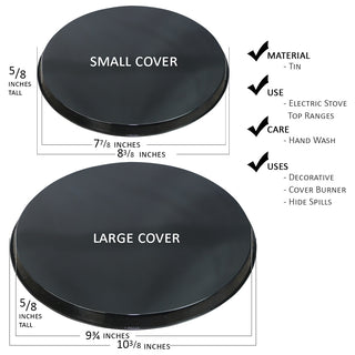 Tin Burner Cover Set, Granite