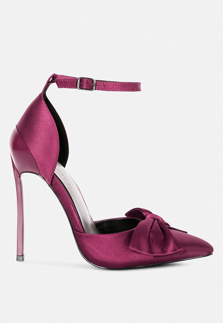 Dingles High Heeled Satin Bow Sandals - Glamourous Grace