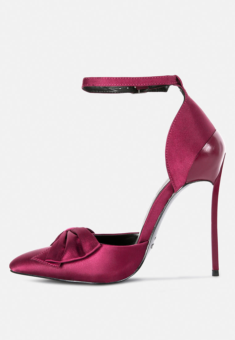 Dingles High Heeled Satin Bow Sandals - Glamourous Grace