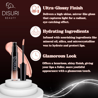 DISURI Beauty Glossy Blast Lip Gloss - Lola (M8)